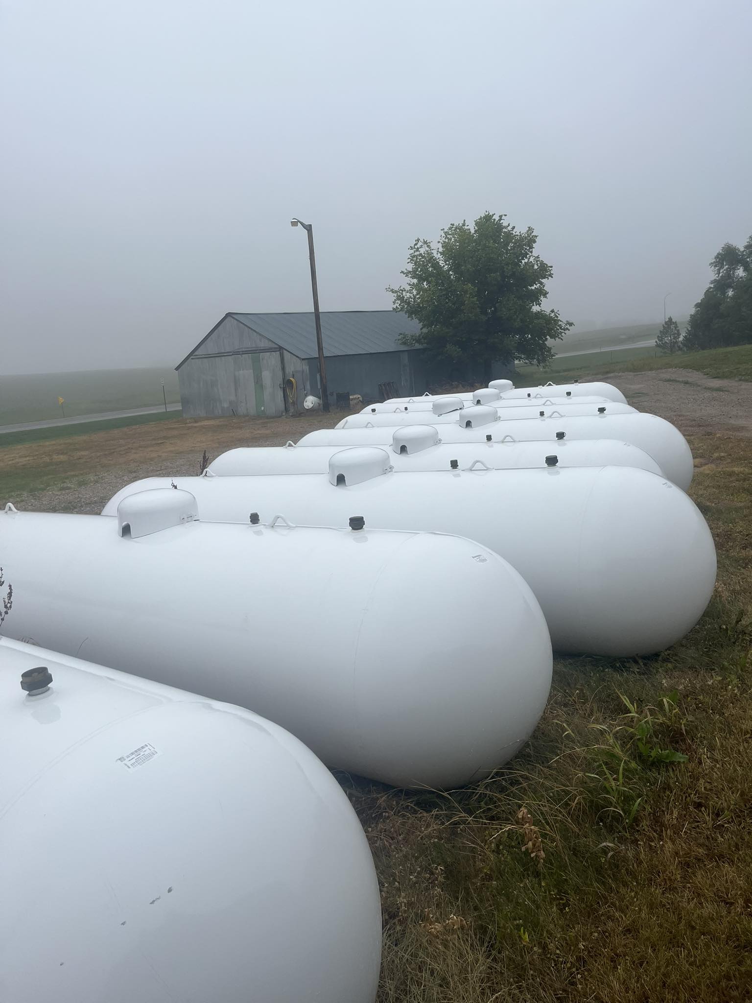 Propane tanks ready for delivery